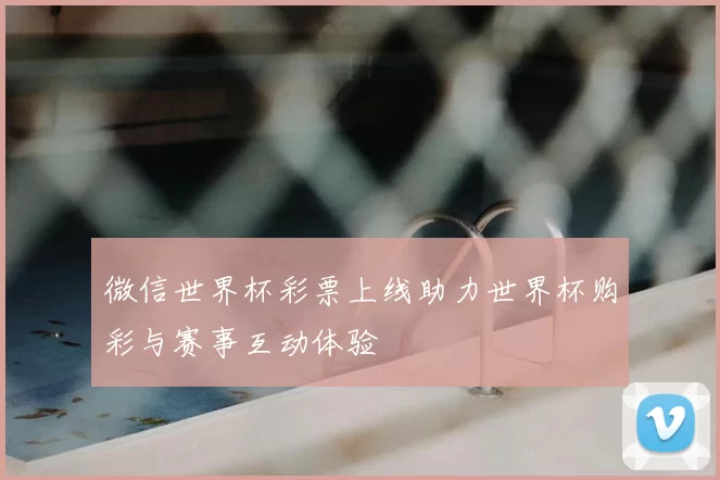 微信世界杯彩票上线助力世界杯购彩与赛事互动体验